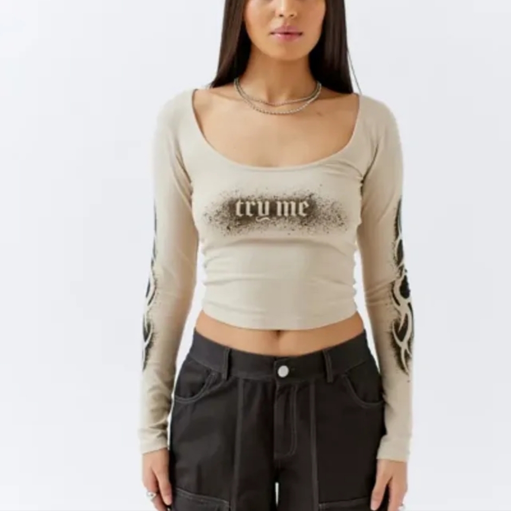 UO 'Try me' Crop Top Small